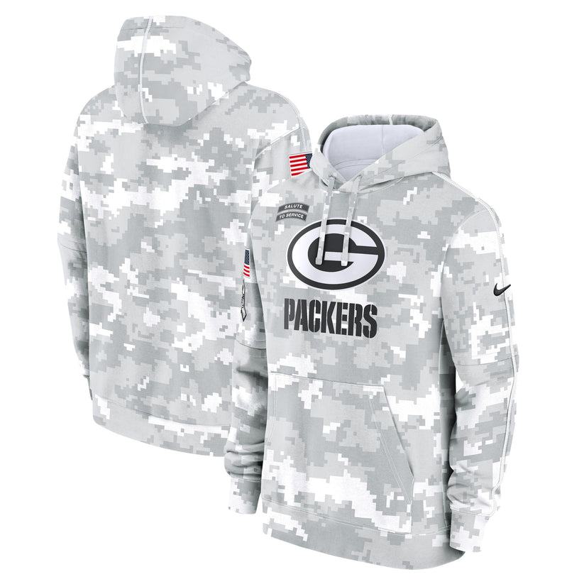 Green Bay Packers Salute To Service Camo 2024 Hoodie