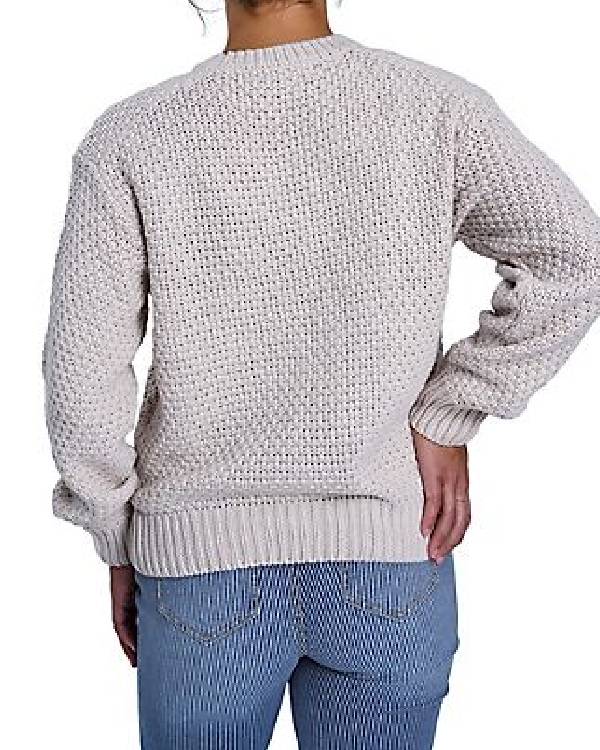 The Today Show Dylan Dreyer White Embroidered Chicken Sweater