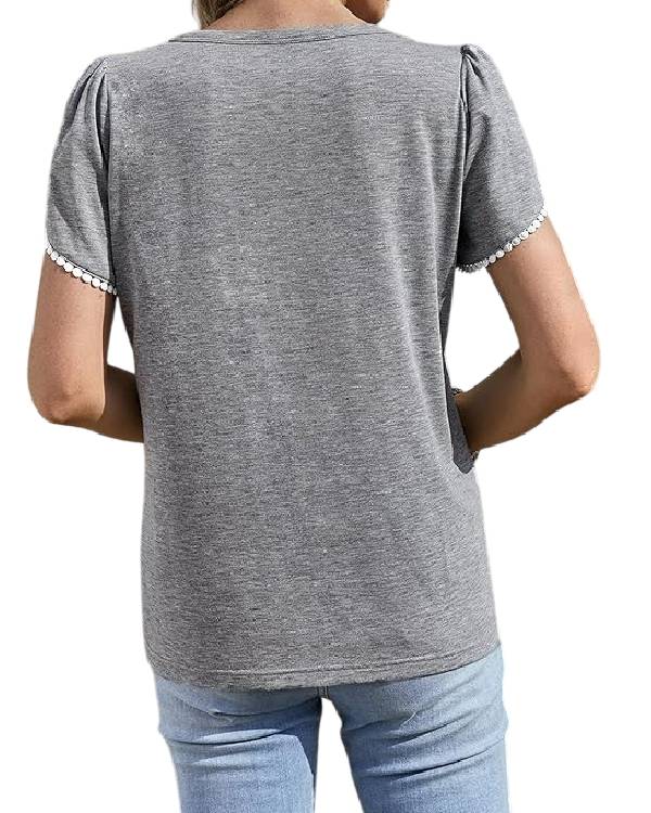 Baylen Out Loud S02 Gray Pleat Sleeve Tee