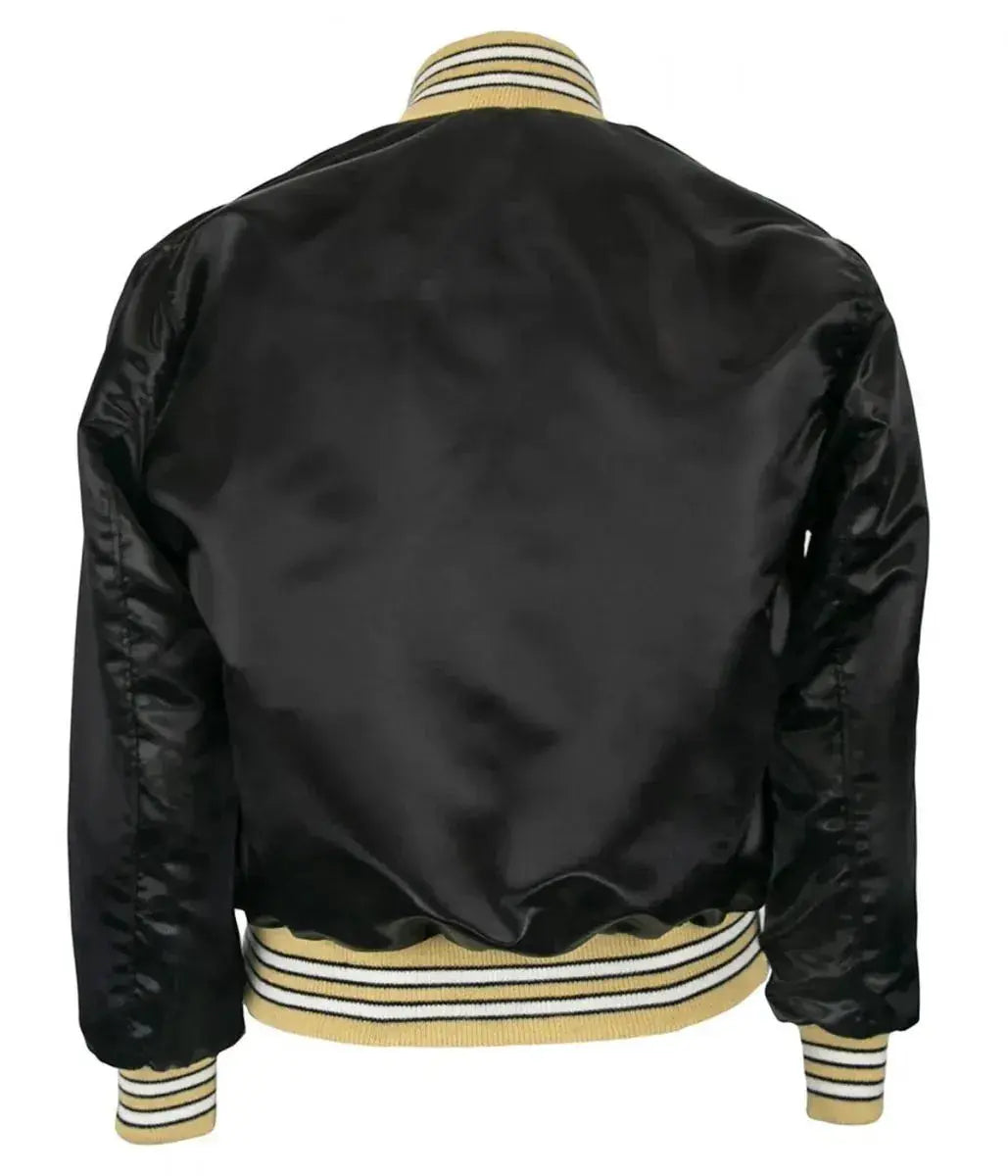 1968 New Orleans Saints Satin Black Jacket WorthVee