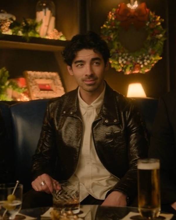 A Very Jonas Christmas Joe Jonas Black Leather Jacket