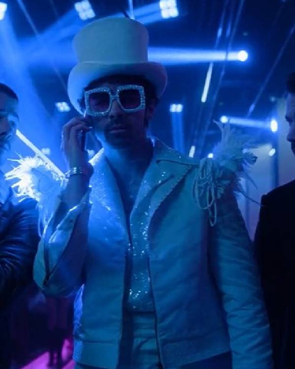 A Very Jonas Christmas Joe Jonas White Jacket