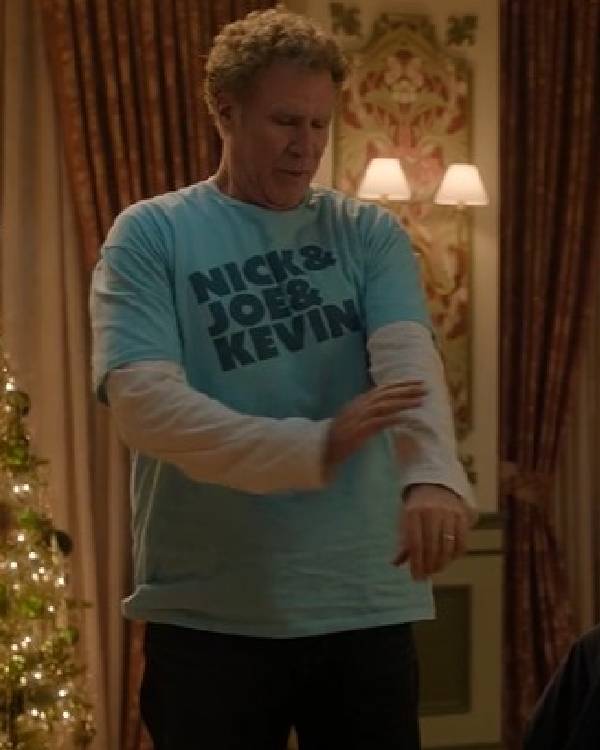 A Very Jonas Christmas Will Ferrell Blue Shirt