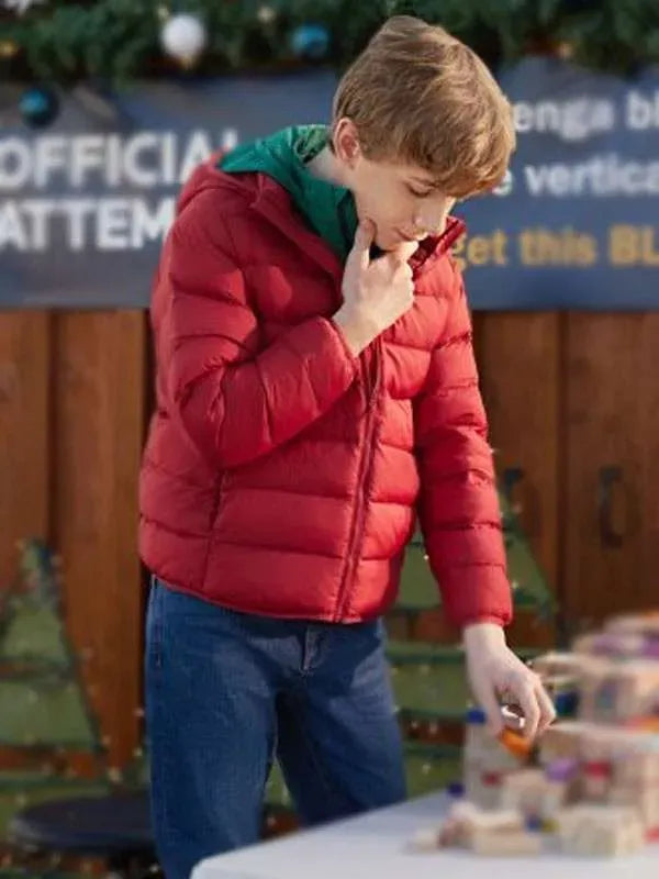 Aias Dalman A World Record Christmas Red Puffer Jacket