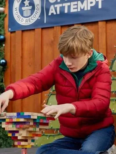 Aias Dalman A World Record Christmas Red Puffer Jacket