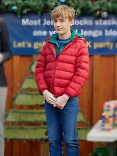 Aias Dalman A World Record Christmas Red Puffer Jacket