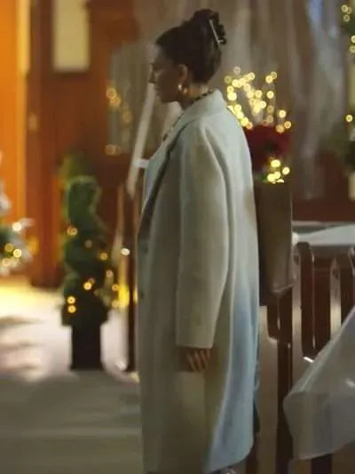 Alicia Josipovic Christmas in Midnight Clear White Coat