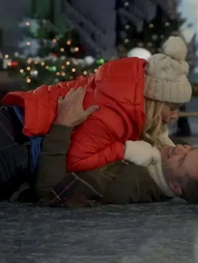 Alison Sweeney A Magical Christmas Village Red Puffer Jacket