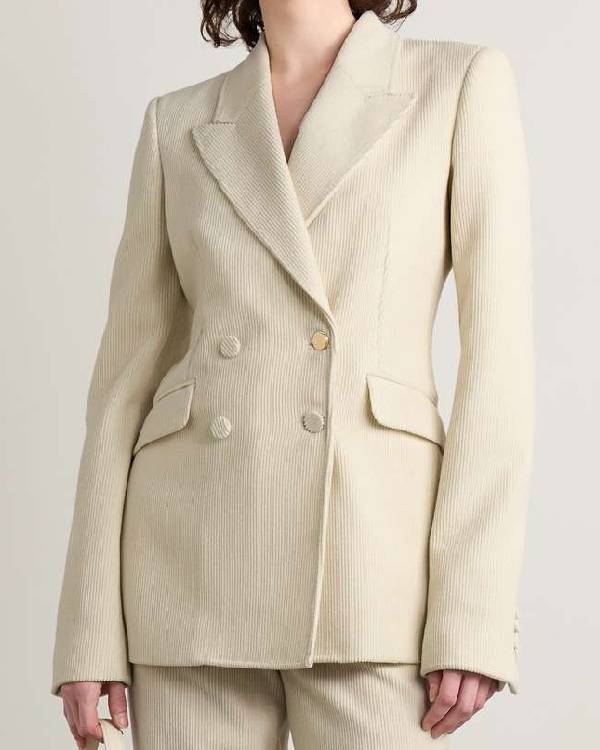 Alls Fair Naomi Watts White Corduroy Blazer