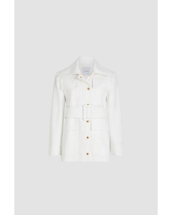 All’s Fair S01 Kim Kardashian White Belted Safari Jacket