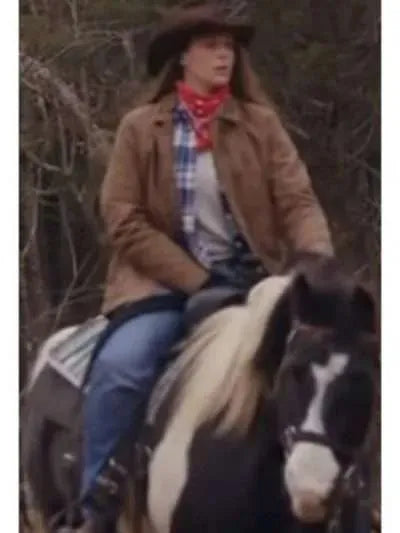 Amanda Righetti Christmas at The Ranch Brown Cotton Jacket