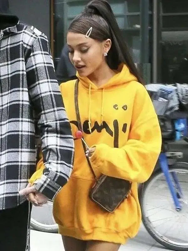 Ariana Grande Yellow Pullover Hoodie