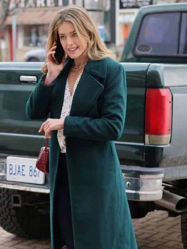 Ashley Newbrough Flipping for Christmas 2023 Trench Coat