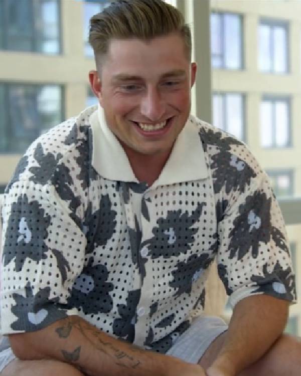 Baylen Out Loud Colin Dooley Floral Crochet Shirt