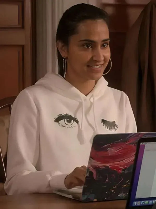 Bela Malhotra The Sex Lives of College Girls White Hoodie