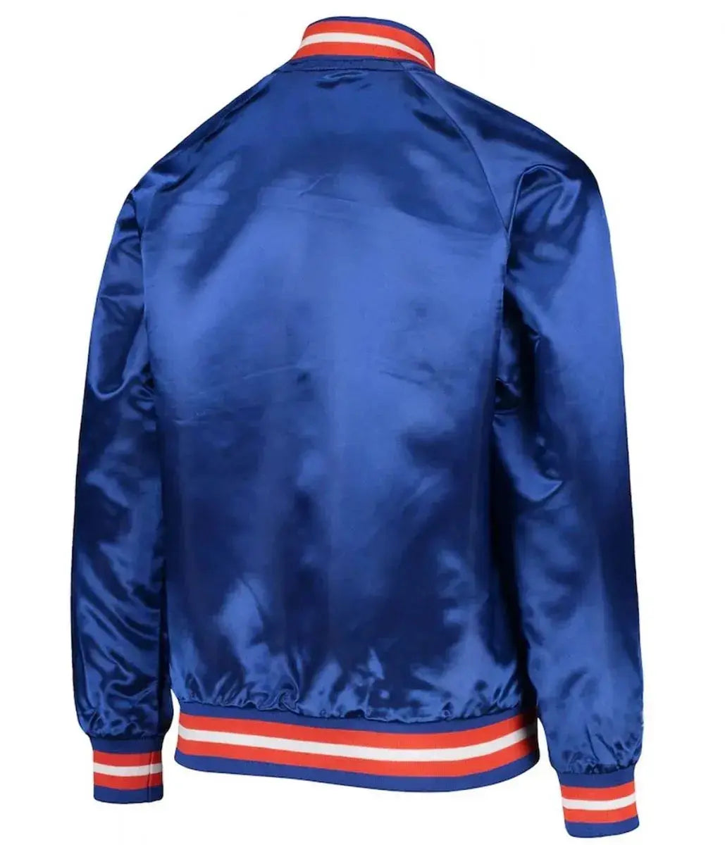 Bomber Denver Broncos Royal Blue Satin Jacket Rackup