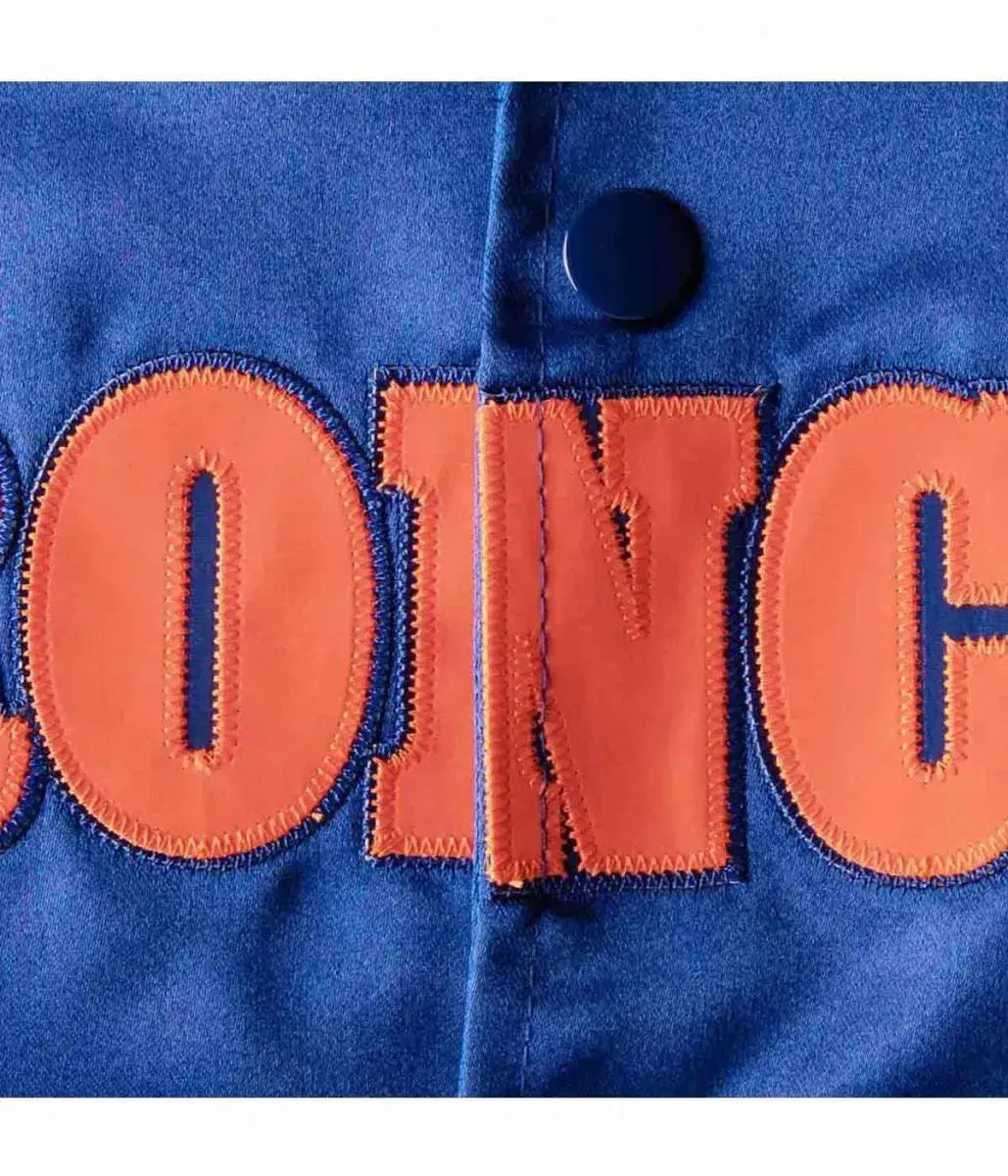 Bomber Denver Broncos Royal Blue Satin Jacket Rackup