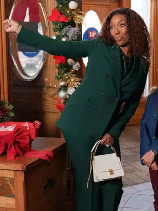 Brandy Norwood Best Christmas Ever 2023 Green Suit