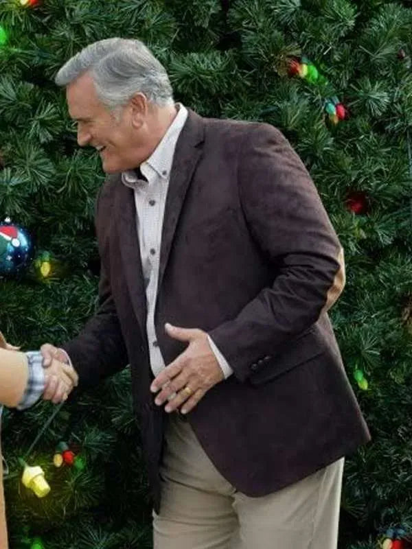 Bruce Campbell My Southern Family Christmas Brown Suede Blazer