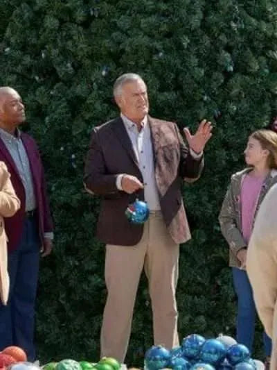 Bruce Campbell My Southern Family Christmas Brown Suede Blazer