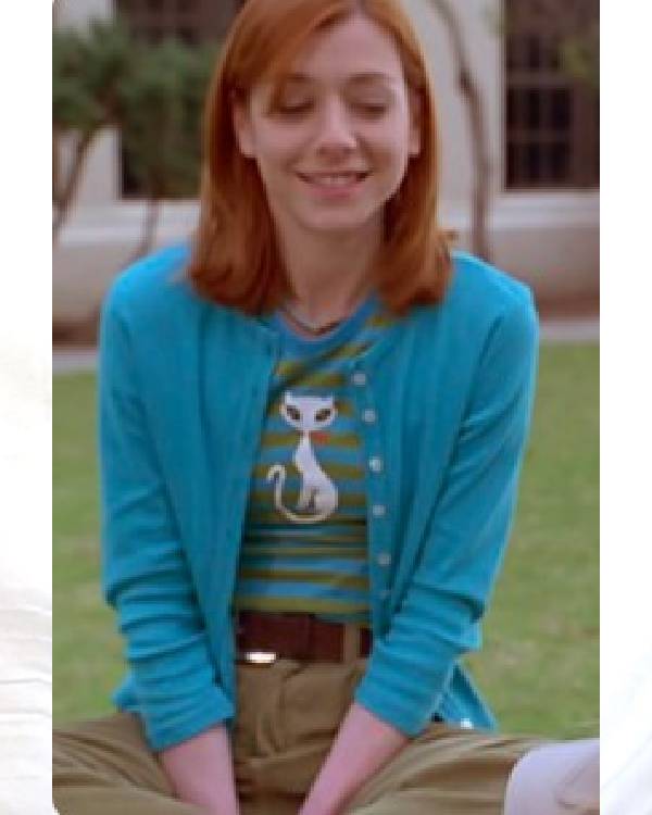 Buffy The Vampire Slayer Alyson Hannigan Striped Cat Tee