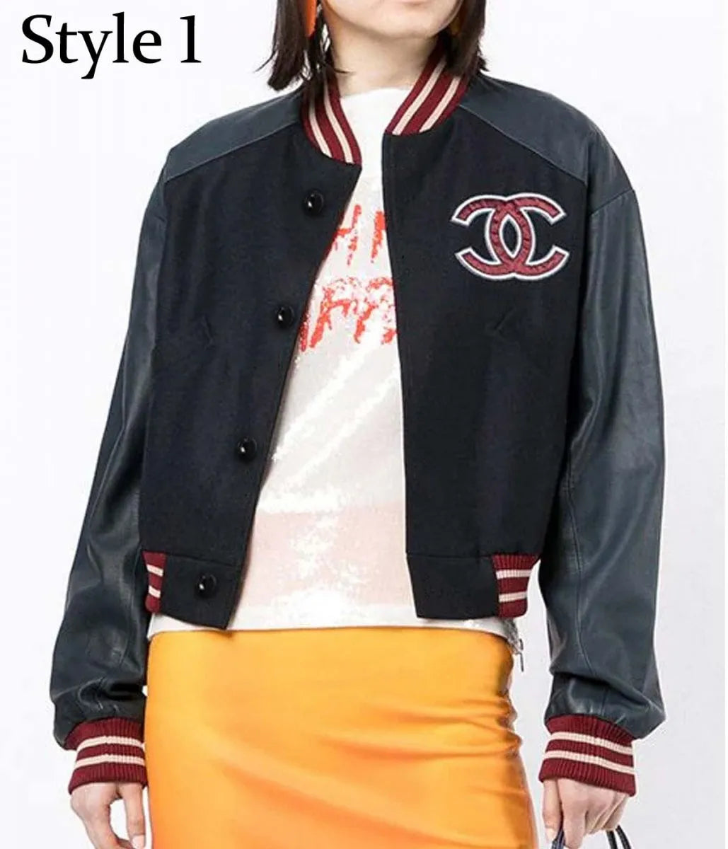 Chanel CC Patch Varsity Jacket - The America Jackets
