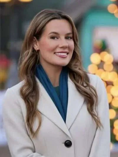 Chelsea Hobbs Navigating Christmas Trench Coat