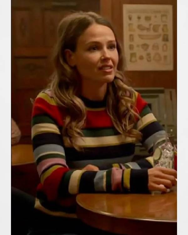 Chicago Fire Jocelyn Hudon Multi Colored Striped Sweater