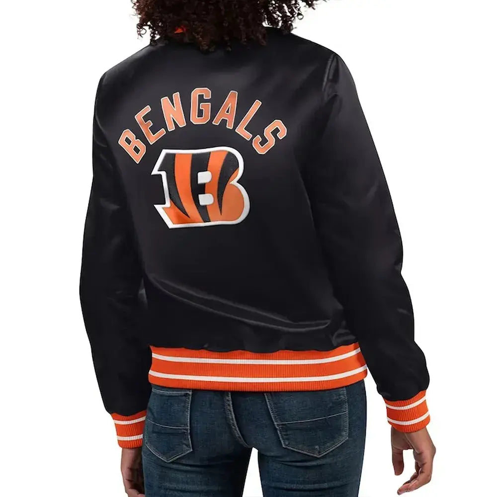 Cincinnati Bengals Full Count Black Satin Jacket Rackup