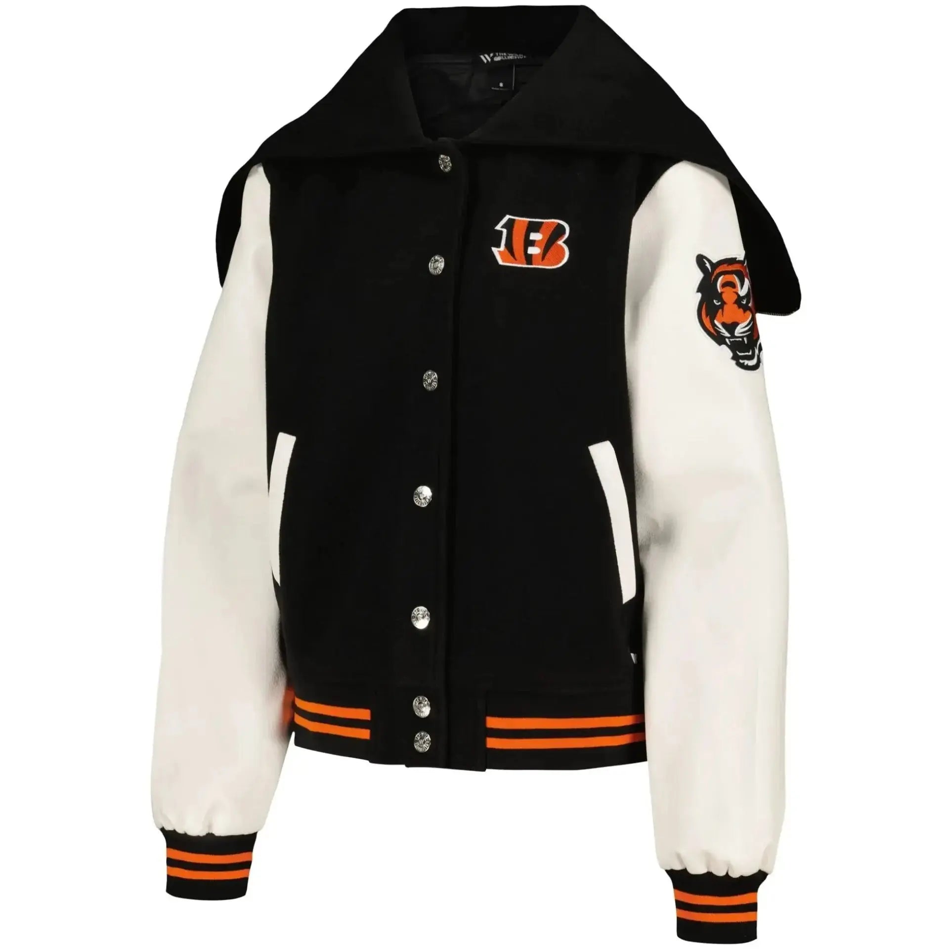 Cincinnati Bengals Sailor Full-Snap Hooded Varsity Jacket Rackup