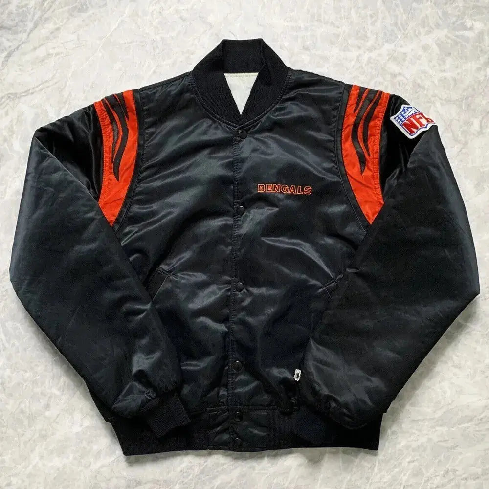 Cincinnati Bengals Starter Satin Varsity Jacket Rackup