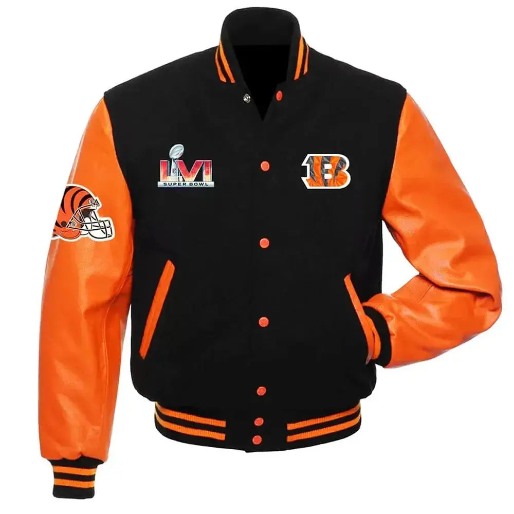 Cincinnati Bengals Super Bowl LVI Varsity Jacket Rackup