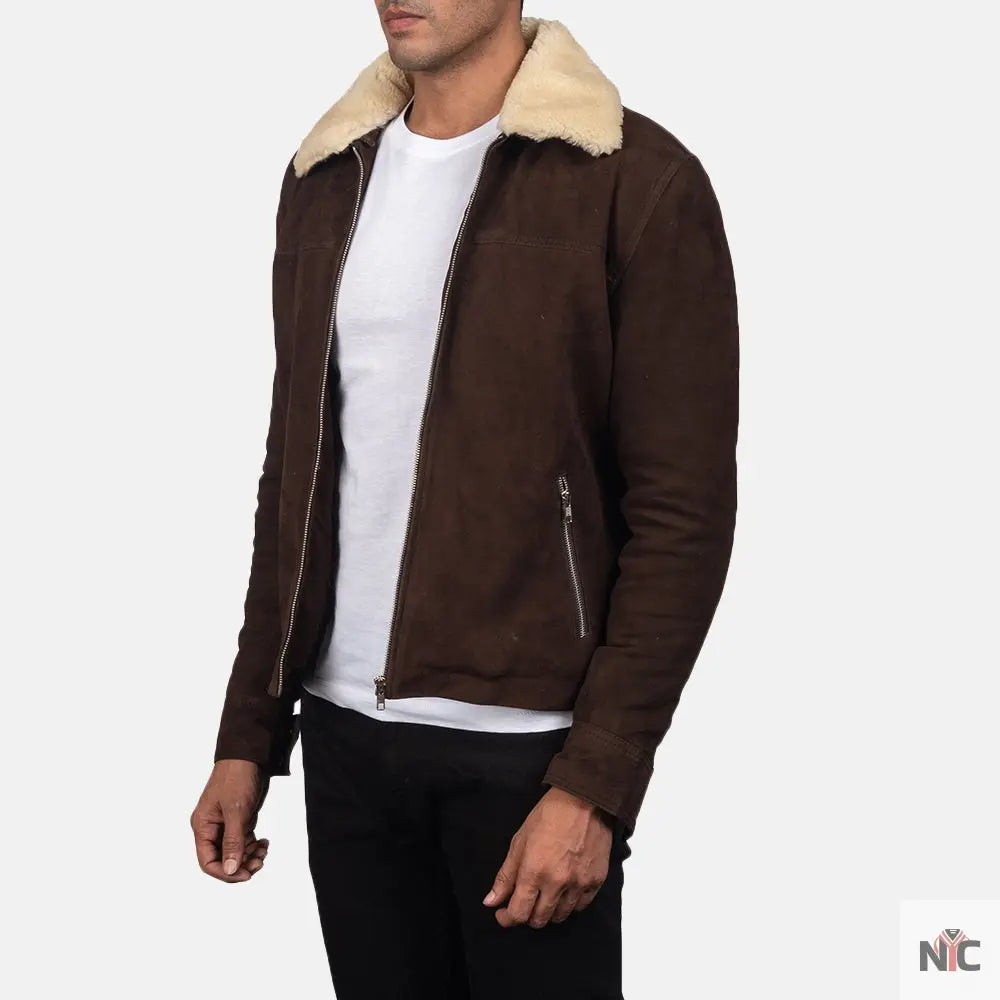 Coffner Brown Shearling Fur Jacket Clanton Jacket