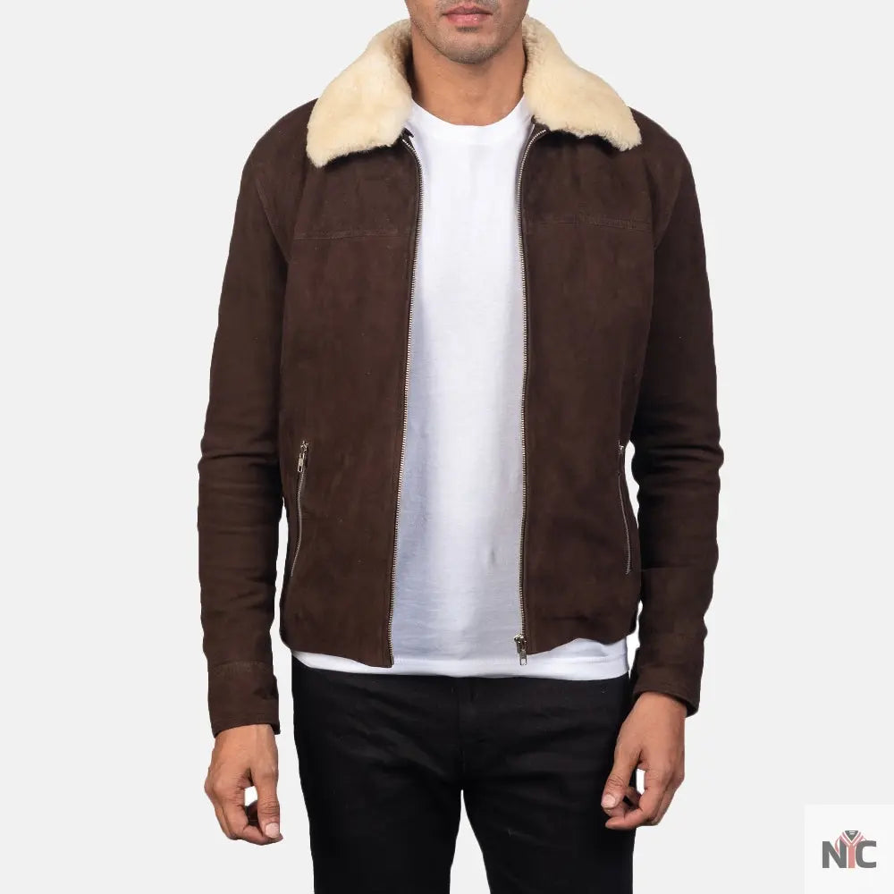 Coffner Brown Shearling Fur Jacket Clanton Jacket