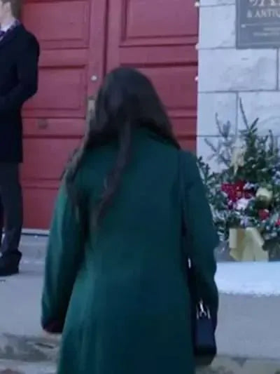 Danica McKellar A Cinderella Christmas Ball 2024 Green Coat