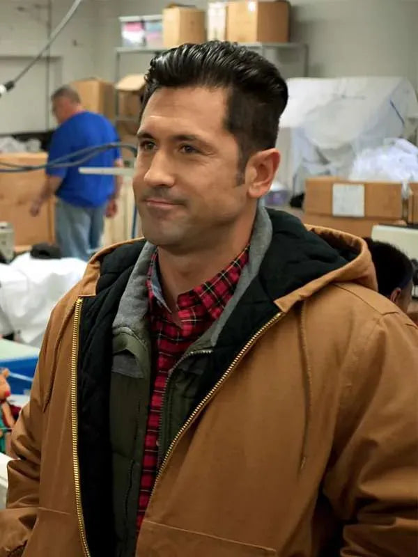 David O’Donnell A Christmas in Vermont Brown Hooded Jacket