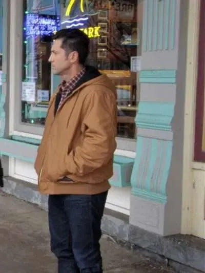 David O’Donnell A Christmas in Vermont Brown Hooded Jacket