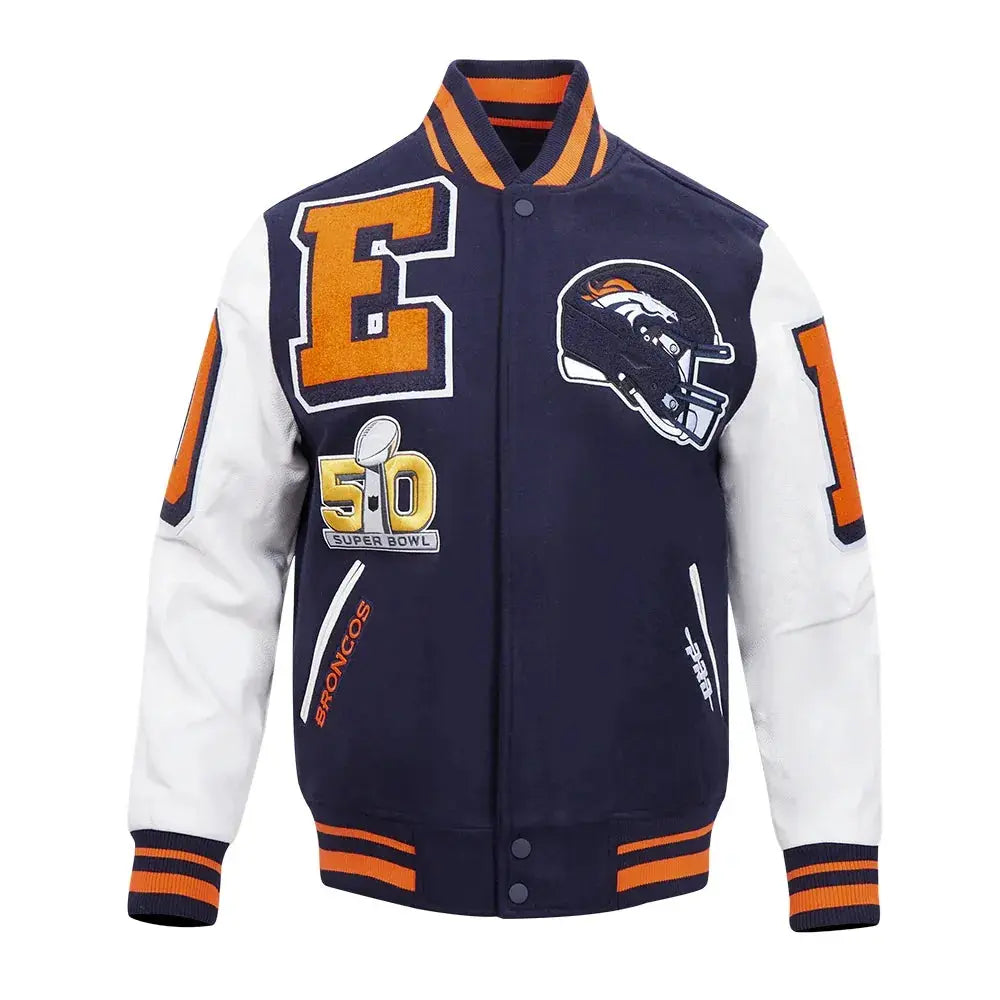 Denver Broncos Mashup Varsity Jacket Rackup