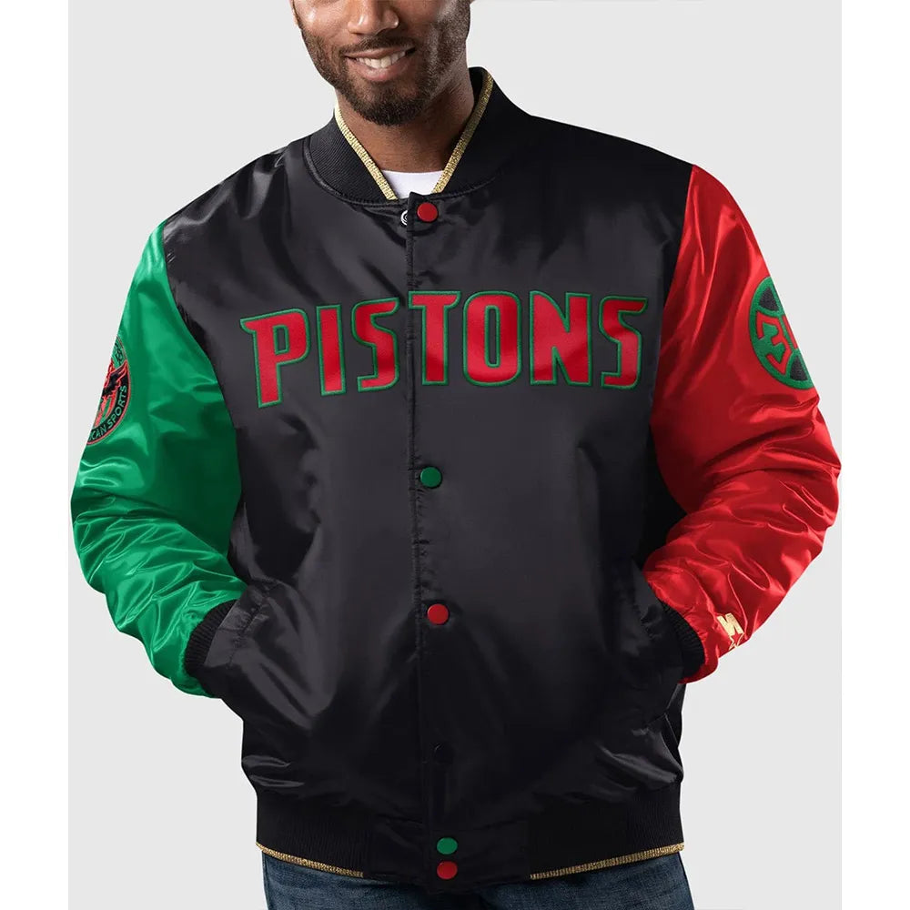 Detroit Pistons Ty Mopkins Black History Month Jacket - The America Jackets