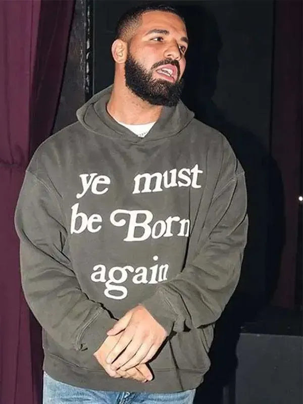 Drake Ye Must Be Born Again Gray Hoodie