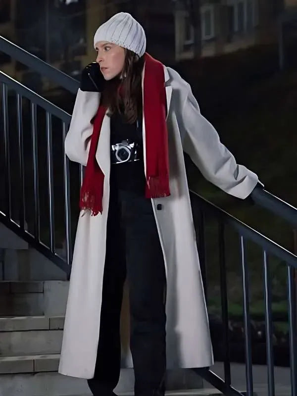 Eden Sher A Keller Christmas Vacation White Coat