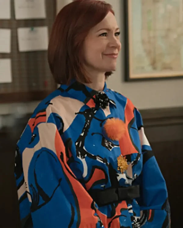 Elsbeth S03 Carrie Preston Blue Graphics Print Shirt
