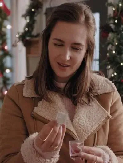Everything Christmas 2023 Katherine Barrell Shearling Leather Jacket