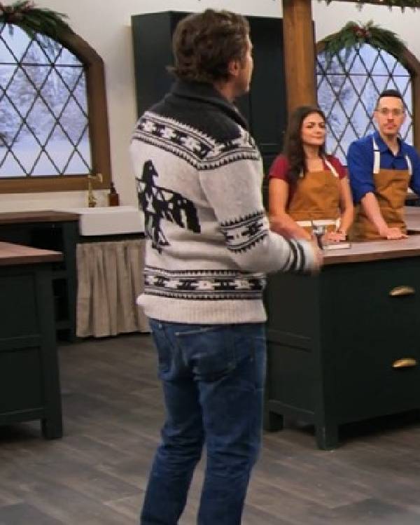 Gingerbread Land The Biggest Little Holiday Competition Oliver Hudson Hooded Cardigan