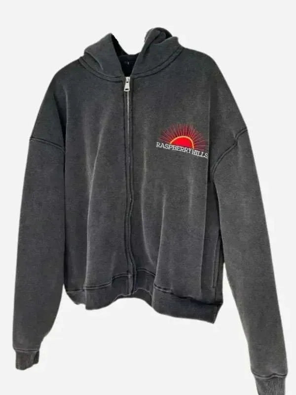 Grey Raspberry Hills Hoodie