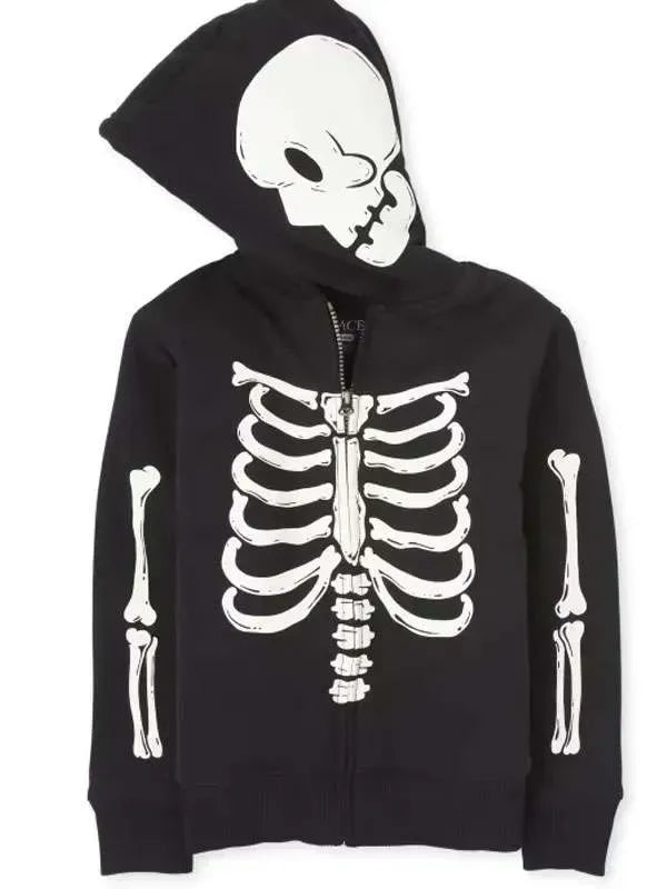 Halloween Black Skeleton Hoodie