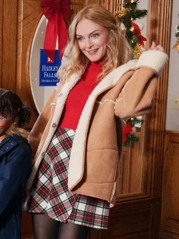 Heather Graham Best Christmas Ever 2023 Leather Jacket