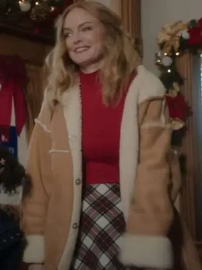 Heather Graham Best Christmas Ever 2023 Leather Jacket