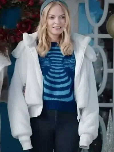 Heather Graham Best Christmas Ever White Jacket