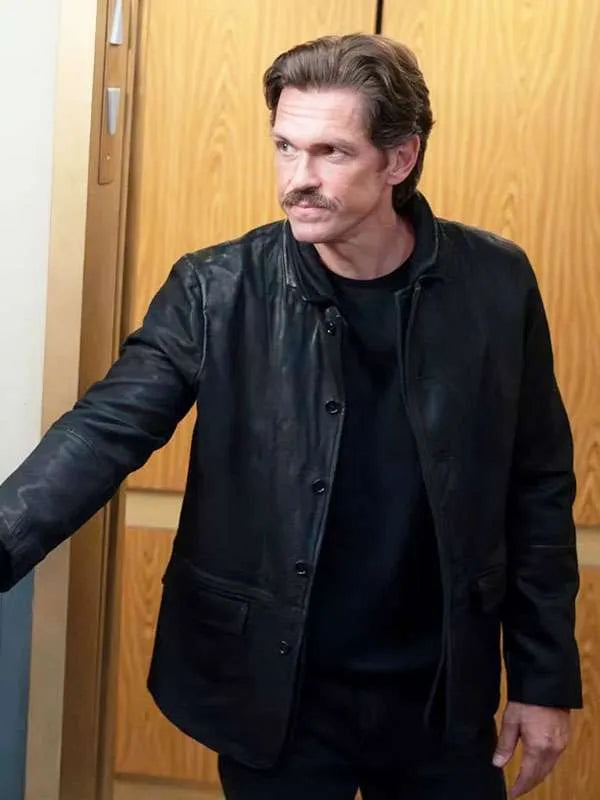Steve Howey High Potential S02 Black Leather Jacket